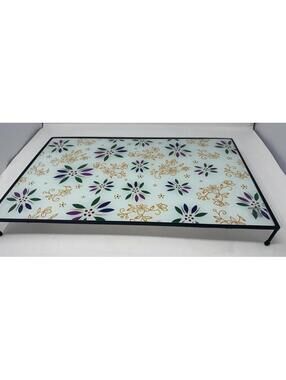 Temptations by Tara Old World Blue Rectangular Platter Serving Tray Platter